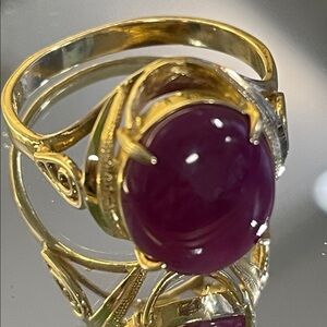 Vintage Ruby 14 K Stamped Hallmark